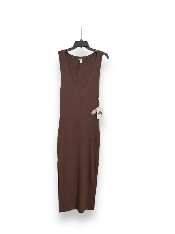 Dress Casual Maxi By Anthropologie In Brown, Size: Xs