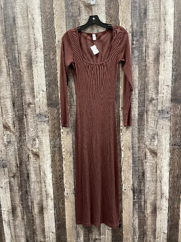 Dress Casual Maxi By Cmf In Brown, Size: L