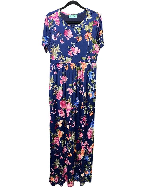 Dress Casual Maxi By Filly Flair In Floral Print, Size: Xl