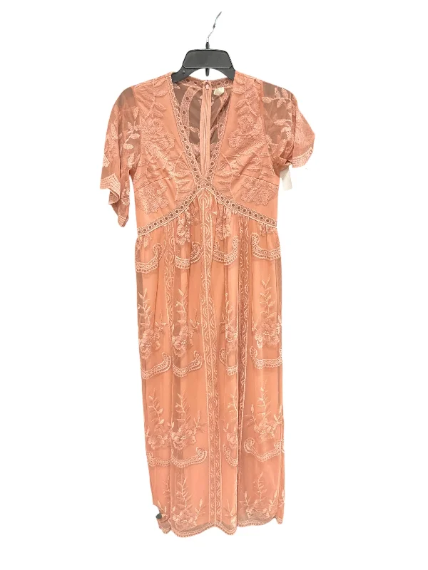 Dress Casual Maxi By Pink Blush In Peach, Size: S