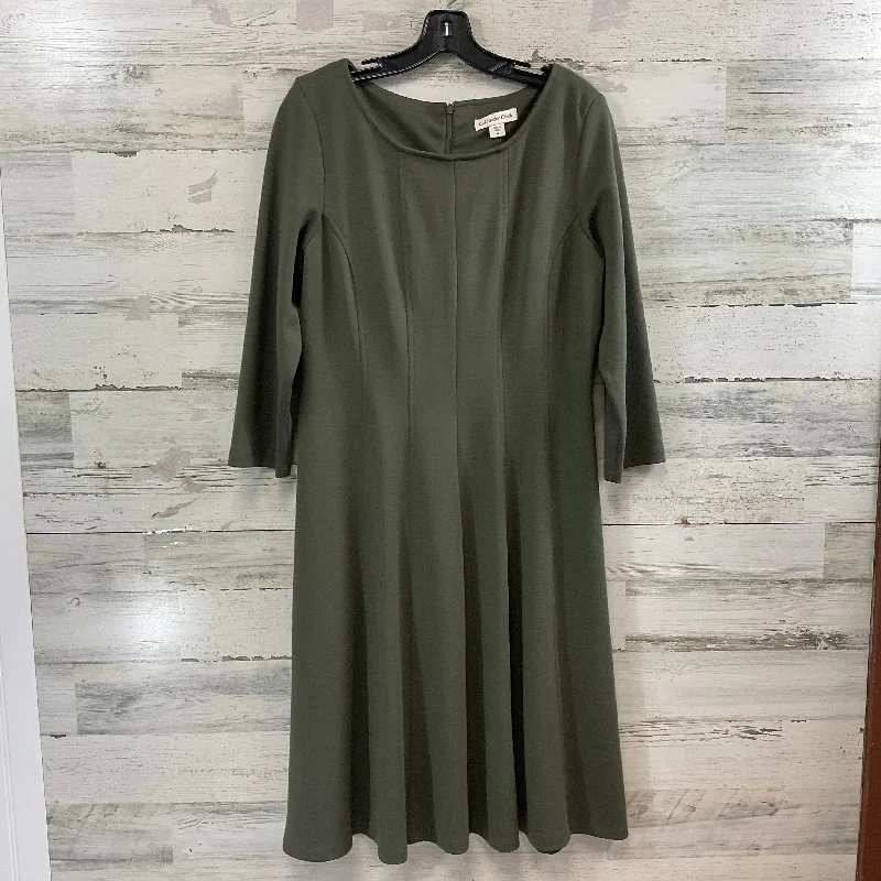 Dress Casual Midi By Coldwater Creek In Green, Size: M