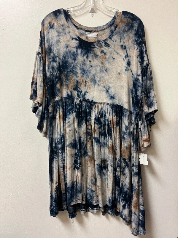 Dress Casual Midi By Urban Outfitters In Tie Dye Print, Size: L