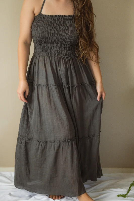 Freedom Shirred Maxi Dress