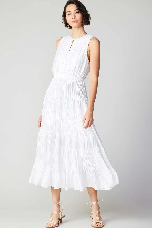 Pleated Sleeveless Maxi Dress