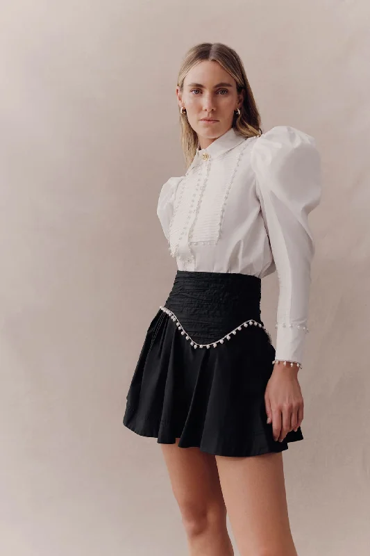 Florence Pearl Trim Mini Skirt