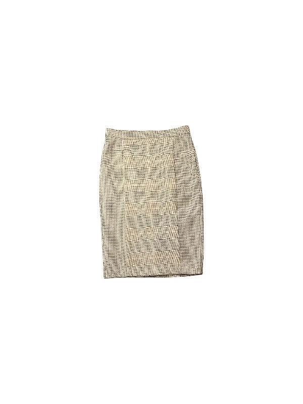 Skirt Midi By Ann Taylor In Black & Tan, Size: 8