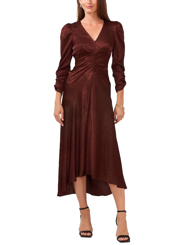 Womens Ruched Long Cocktail And Party Dress