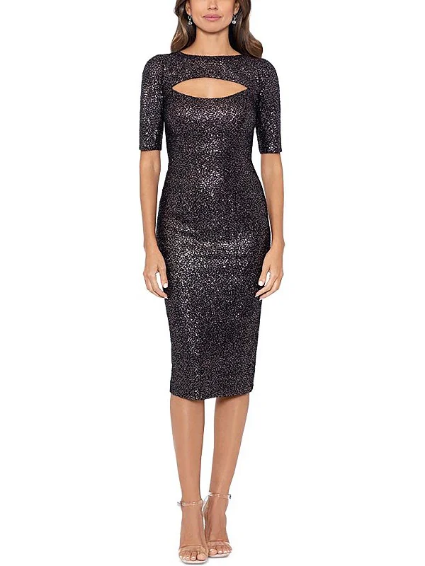 Womens Sequined Shimmer Cocktail And Party Dress