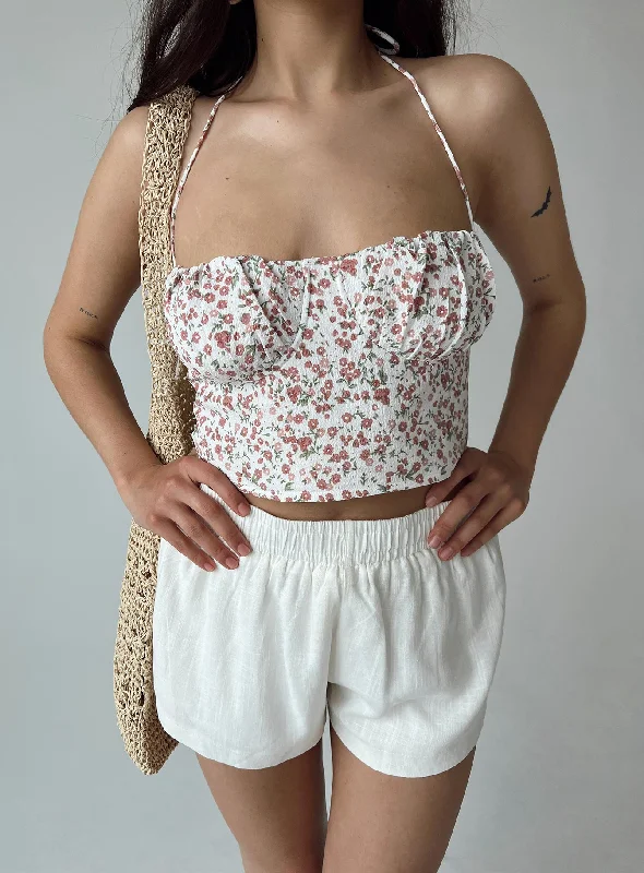 Beach House Shorts Off White Petite