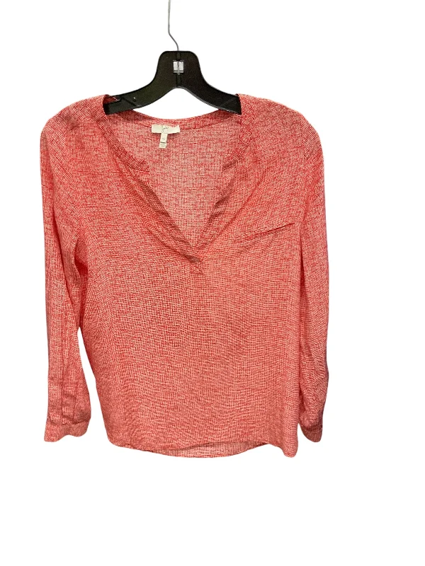 Blouse Long Sleeve By Joie In Orange, Size: Xs