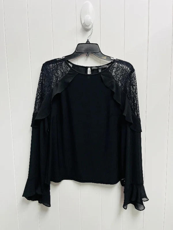 Blouse Long Sleeve By White House Black Market In Black, Size: M