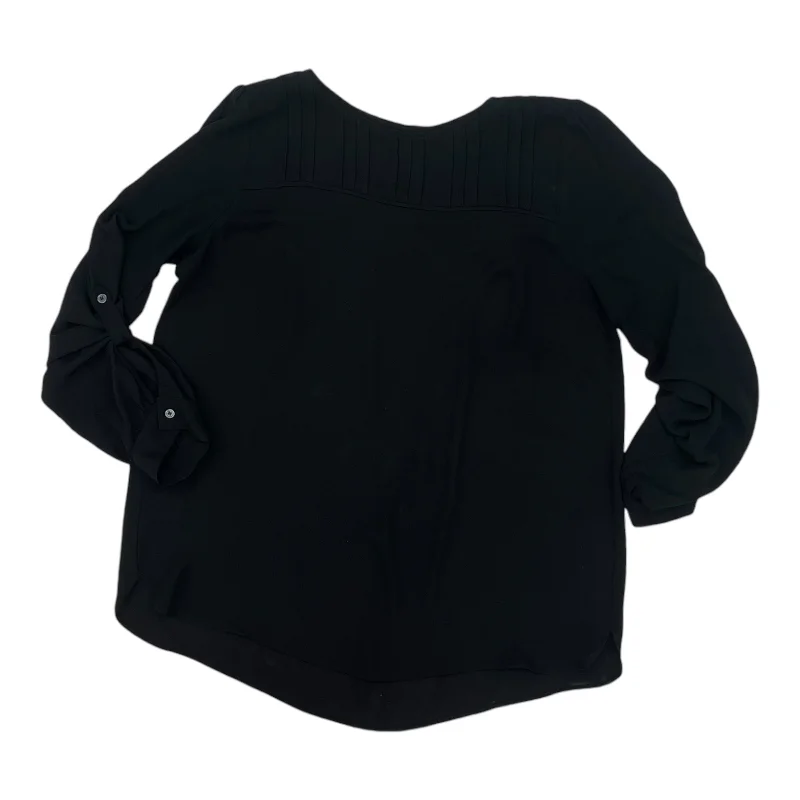 Blouse Ls By Loft In Black, Size:M