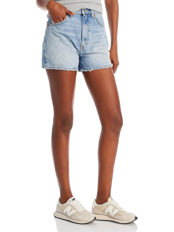 Womens Mini Distressed Denim Shorts