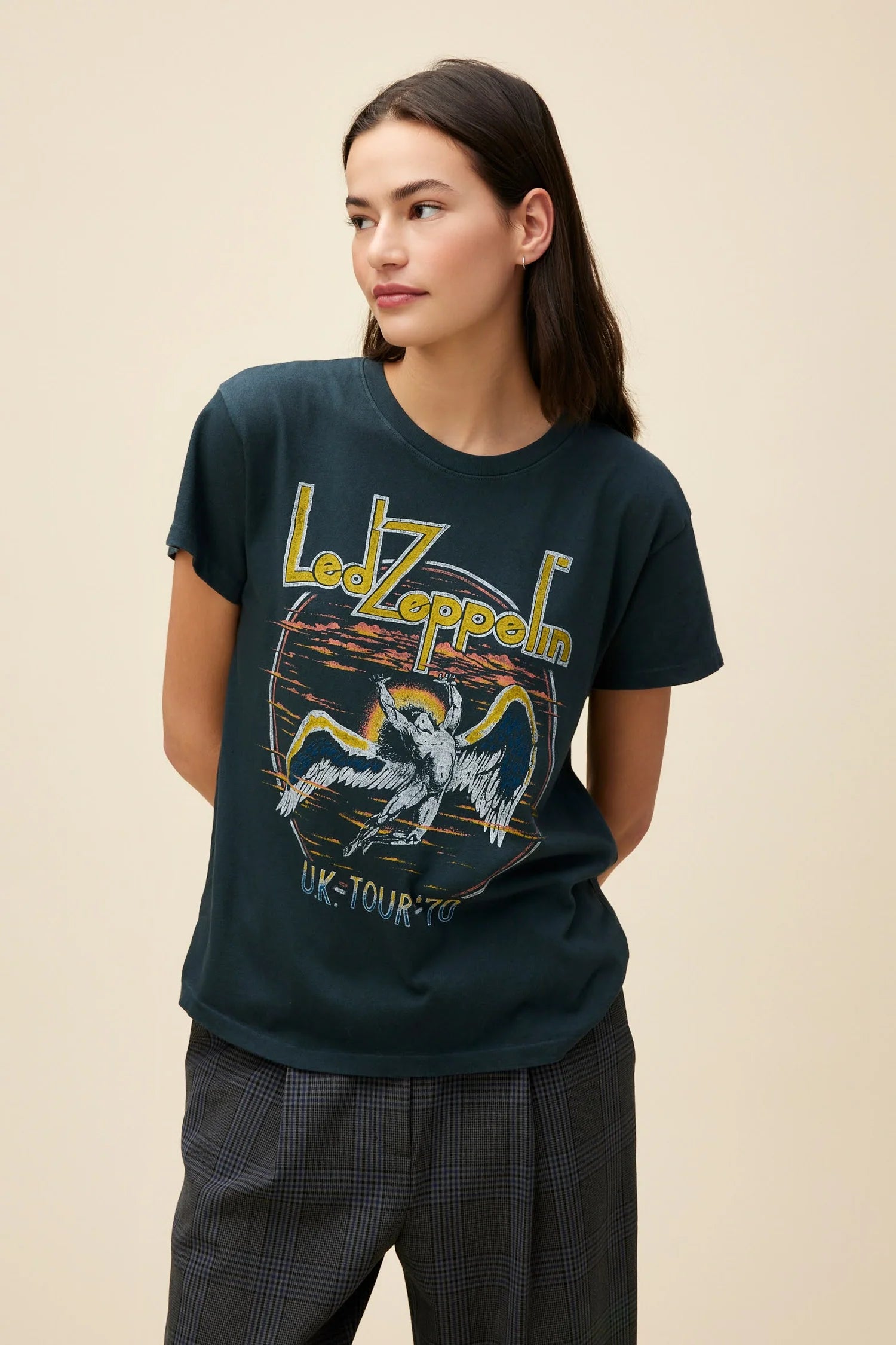 Led Zeppelin Icarus Clouds Tee - Vintage Black