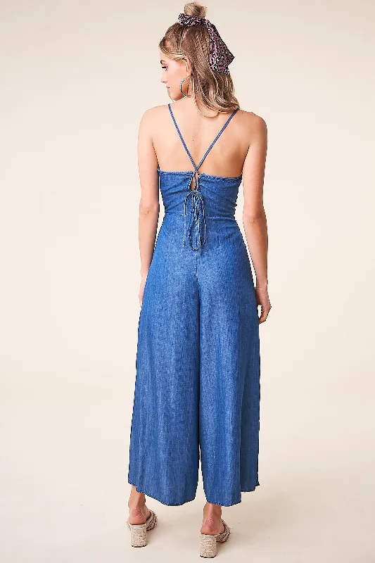 Catamaran Denim Wide Leg Jumpsuit