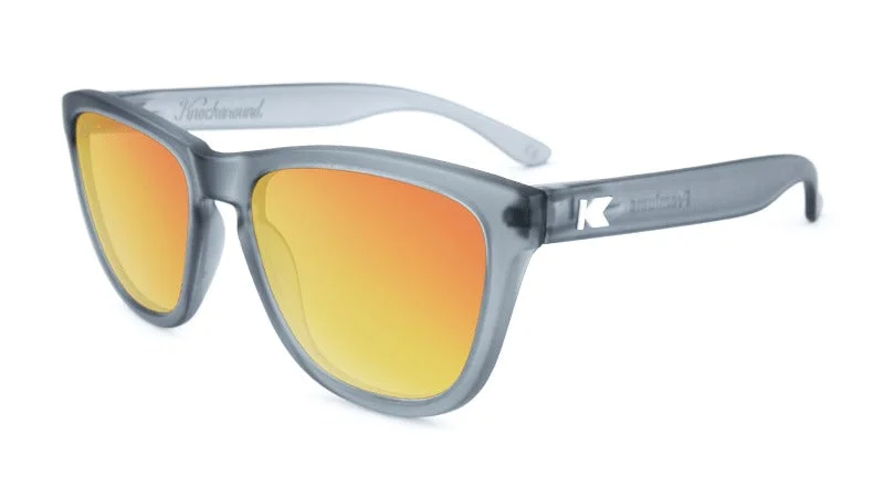 Frosted Grey / Red Sunset Premiums Polarized Sunglasses