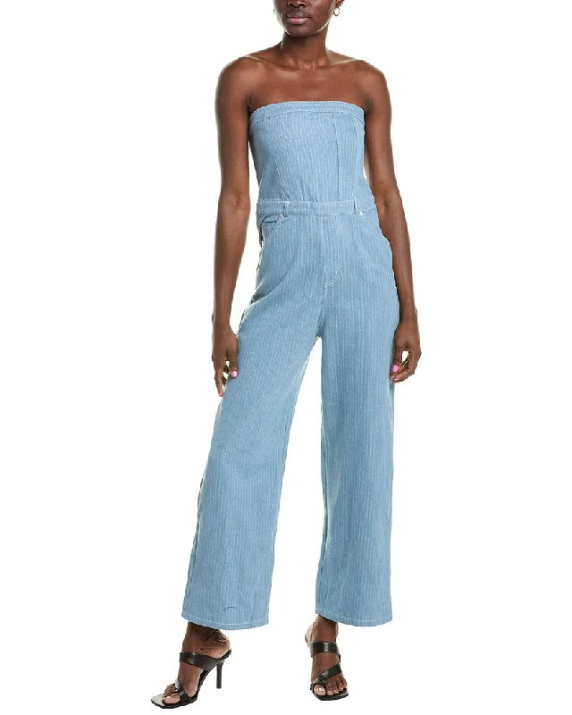 Sadie & Sage Locals Only Side Zip Denim Jumpsuit