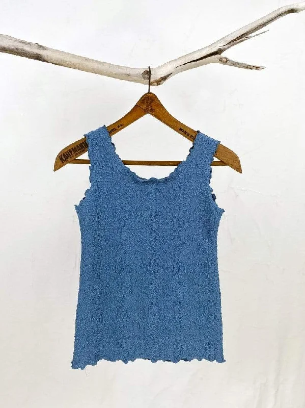 Haystacks Provincial Blue Razy Charming Tank Top