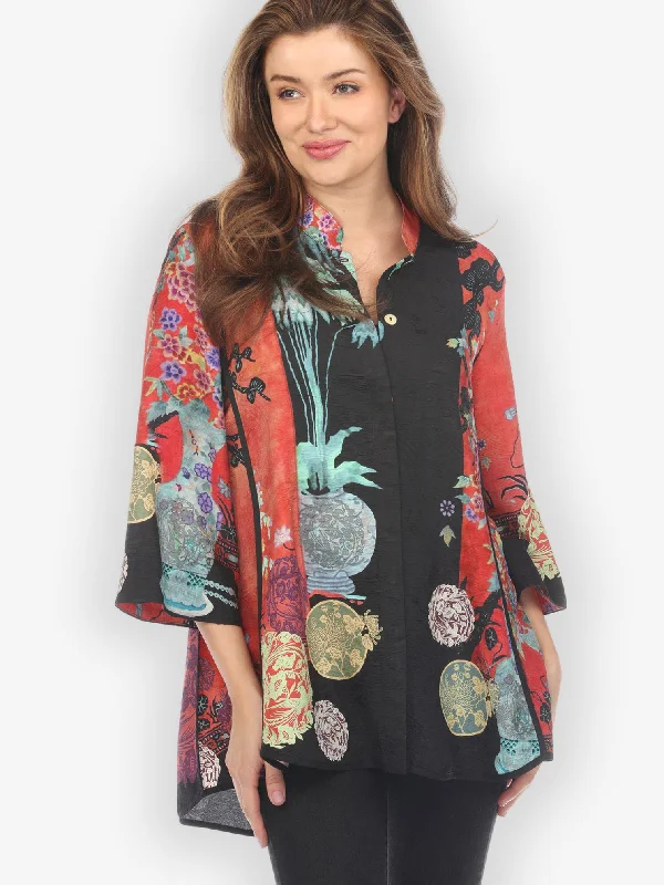 Landscape Mono Tree Silk Blouse