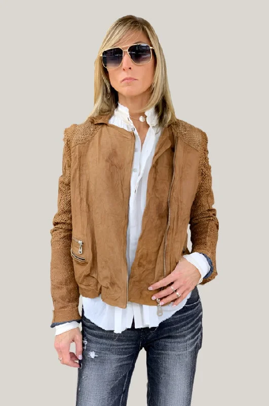 Leather Jacket - Camel