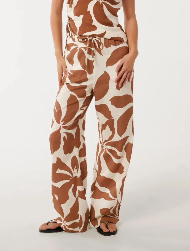 Raye Printed Wide Leg Pants