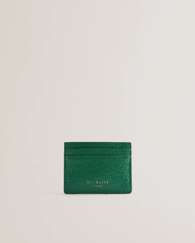 Roseya Crinkle Leather Card Holder Dk-Green